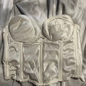 Vintage White Strapless Corset Bra 76